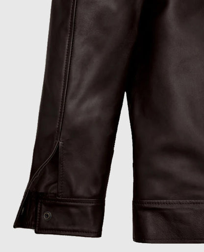 Michael Jordan Brown Leather Jacket