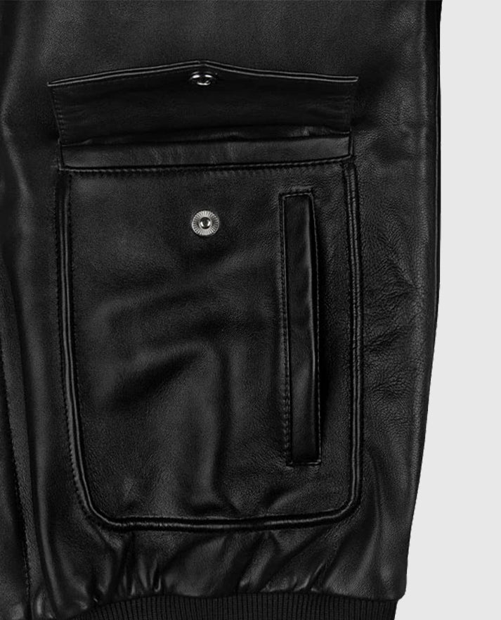 A2 Flight Bomber Leather Jacket For Men