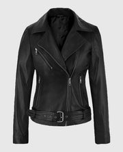 Adele Exarchopoulos Black Leather Jacket