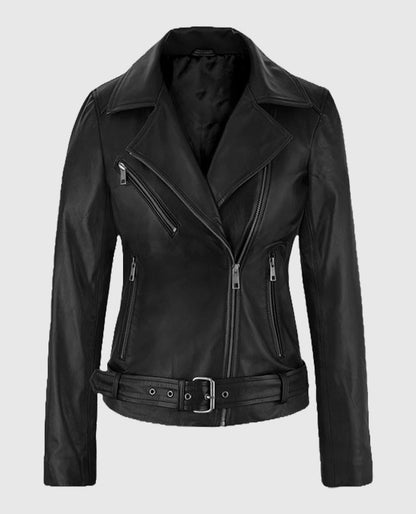 Adele Exarchopoulos Black Leather Jacket