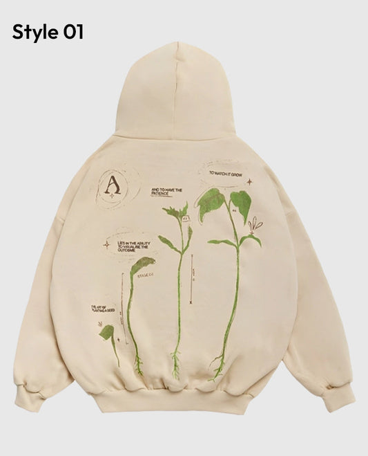 Alchemai Tree Of Life Cream Fleece Hoodie