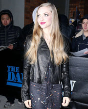 Amanda Seyfried Black Leather Jacket