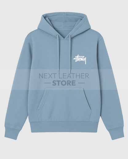 Basic Stussy Blue Hoodie