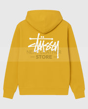 Basic Stussy Yellow Pullover Hoodie