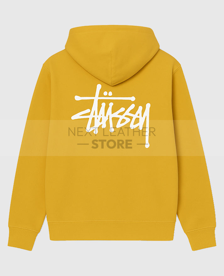 Basic Stussy Yellow Pullover Hoodie