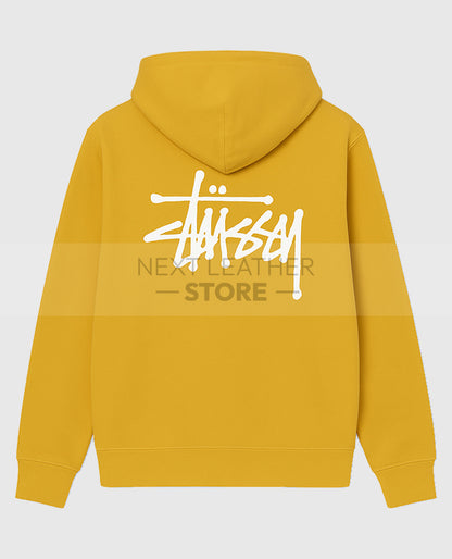 Basic Stussy Yellow Pullover Hoodie