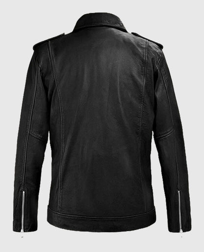 Beast Biker Black Leather Jacket for Men
