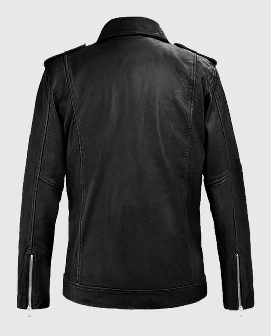 Beast Biker Black Leather Jacket for Men
