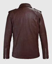 Biker Beast Burgundy Leather Jacket