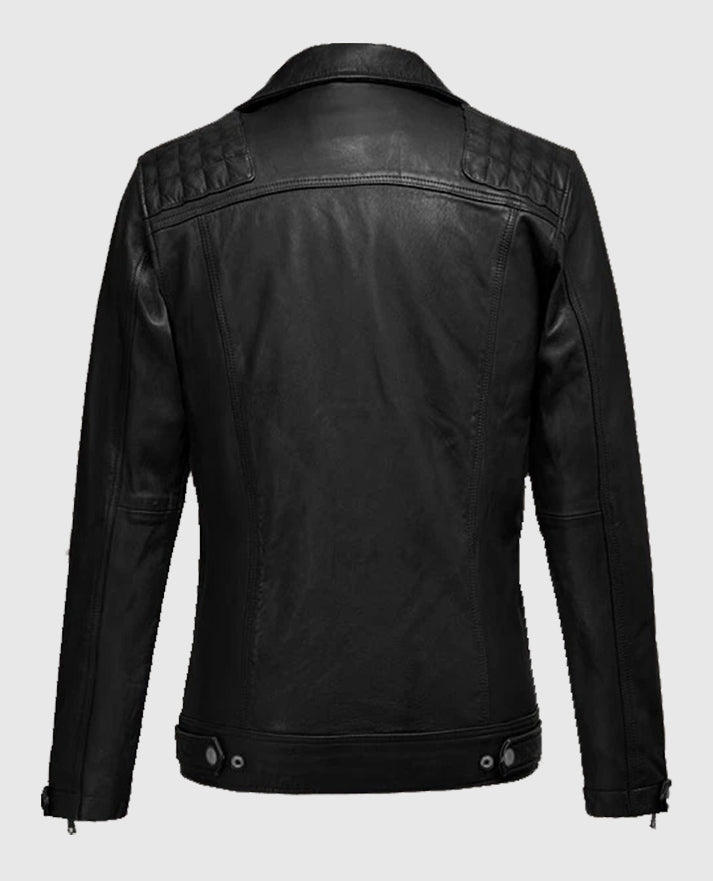Black Ironwood Biker Leather Jacket