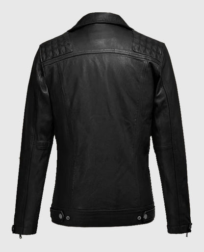 Black Ironwood Biker Leather Jacket