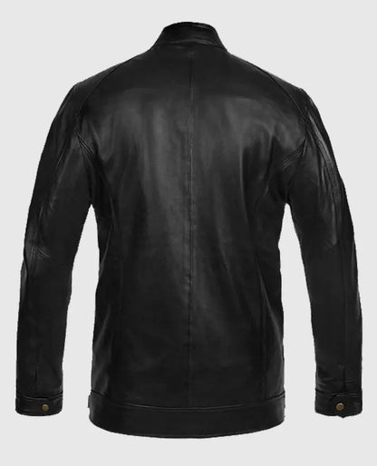 Black Motorcycle Leather Jacket