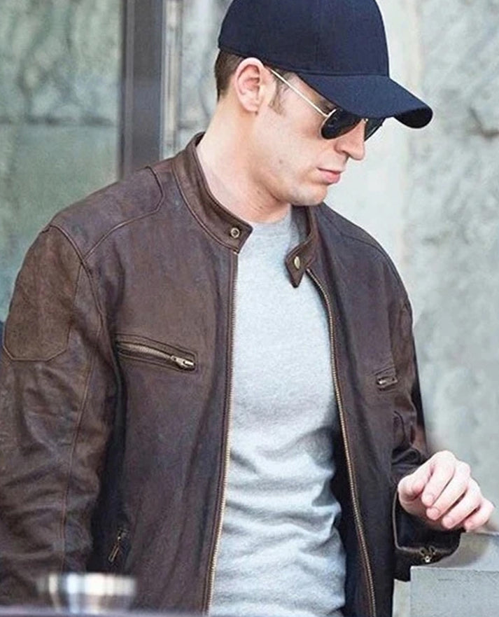 Captain America Civil War Chris Evans Leather Jacket