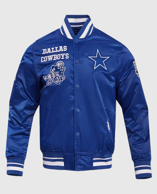 Dallas Cowboys Blue Retro Classic Rib Jacket
