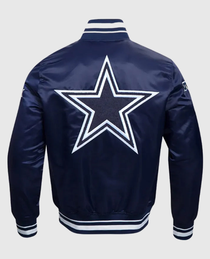 Dallas Cowboys Mashup Classic Rib Satin Blue Jacket