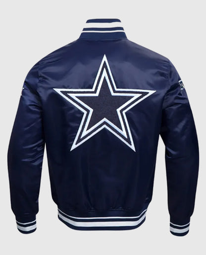 Dallas Cowboys Mashup Classic Rib Satin Blue Jacket