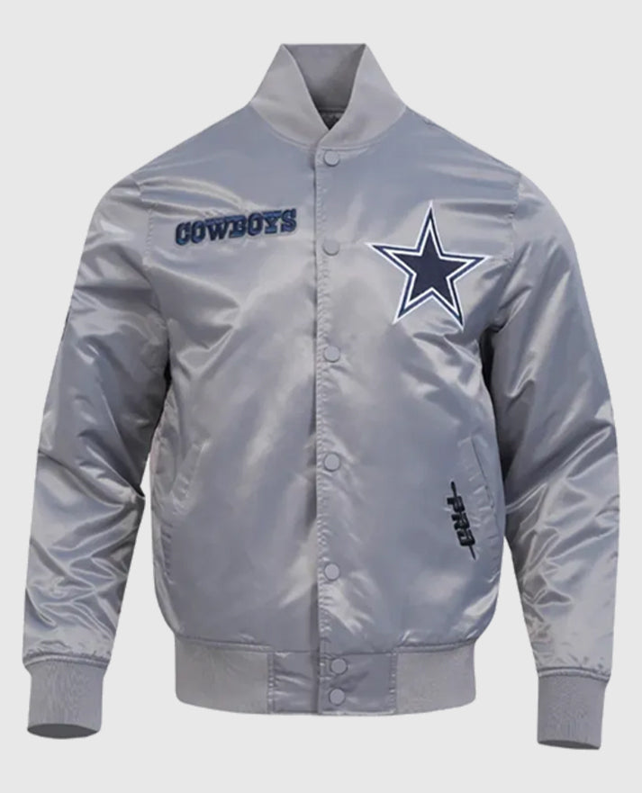 Dallas Cowboys Souvenir Satin Gray Jacket