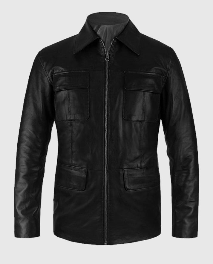 Damon Salvatore Black Leather Jacket