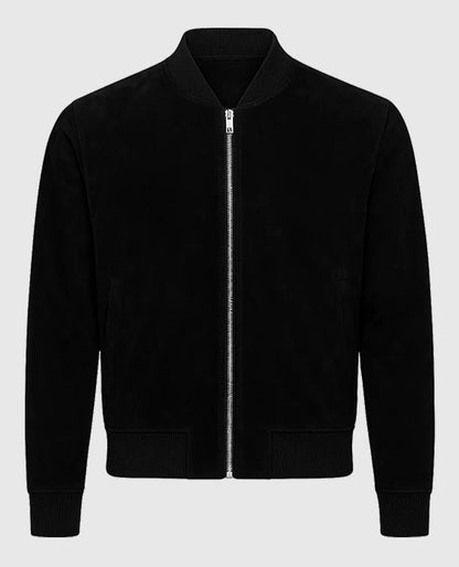 David Beckham Suede Black Leather Jacket