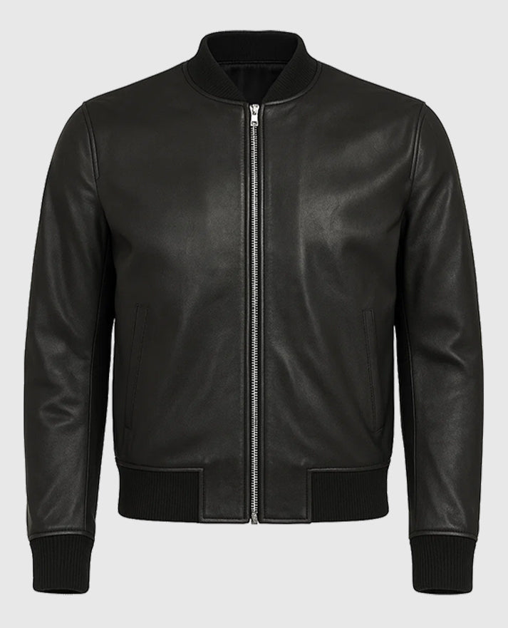 David Beckham Mercer Hotel NYC Black Leather Jacket
