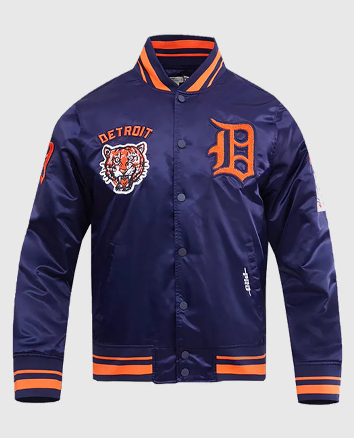 Detroit Tigers Retro Classic Rib Blue Jacket
