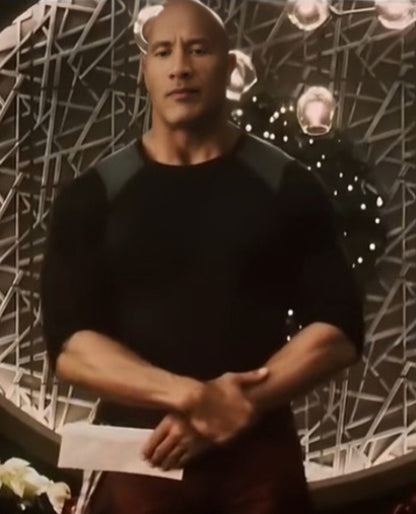 Red One Dwayne Johnson Black T-shirt