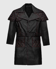 Elvis Presley Black Leather Long Coat