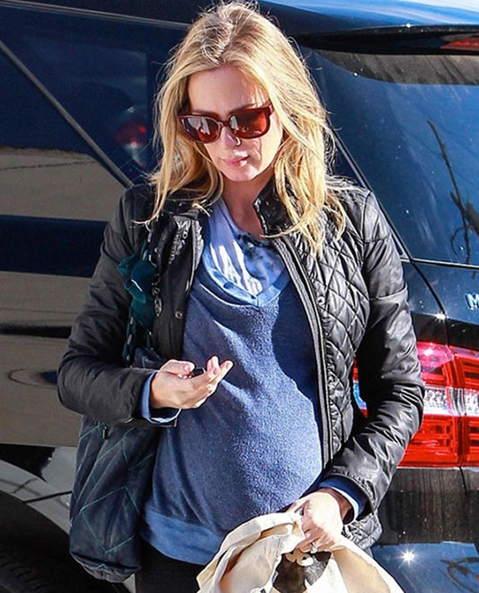 Emily Blunt Black Leather Jacket
