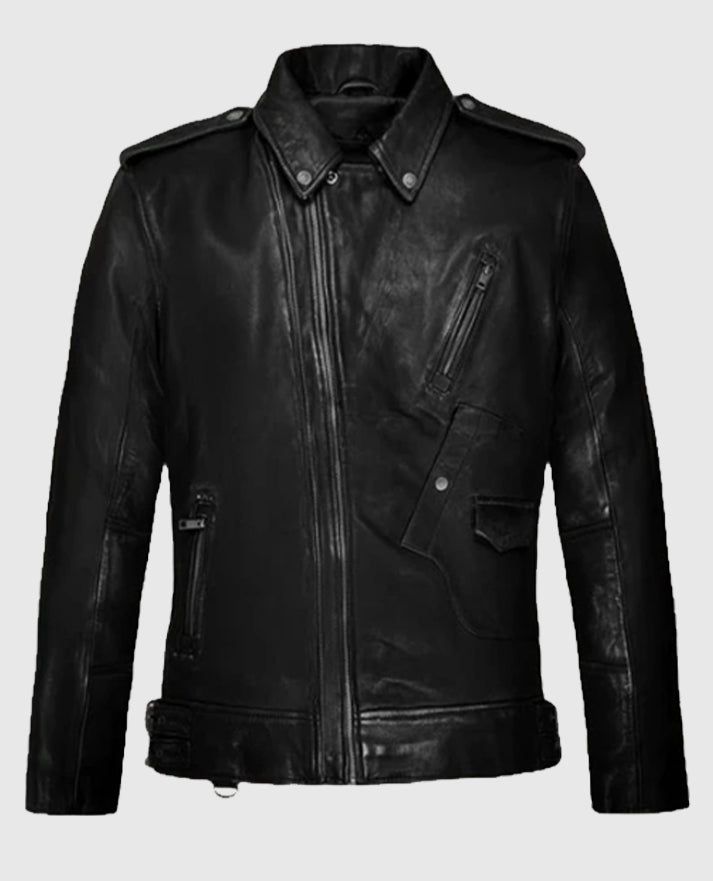 Falcon Black Rider Leather Jacket For Man