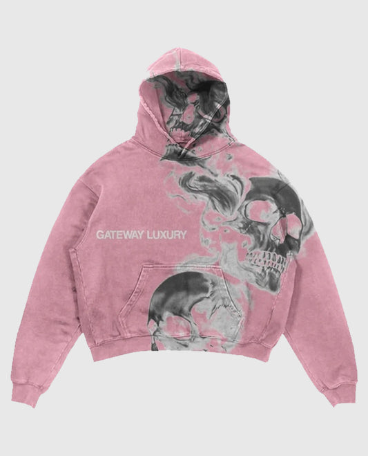 Gateway Luxury Skully Pink Hoodie