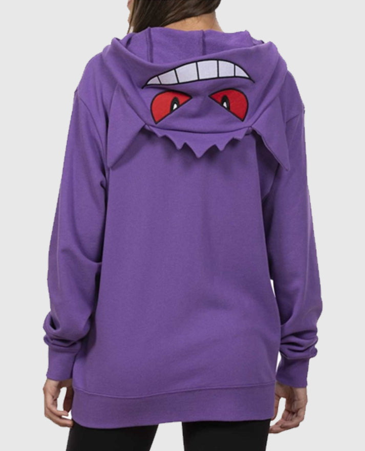 Gengar Themed French Terry ZipUp Hoodie
