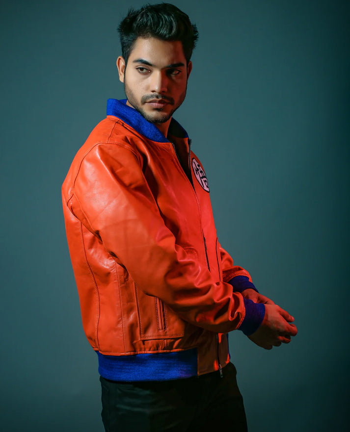 Goku Dragon Ball Z Orange Varsity Jacket