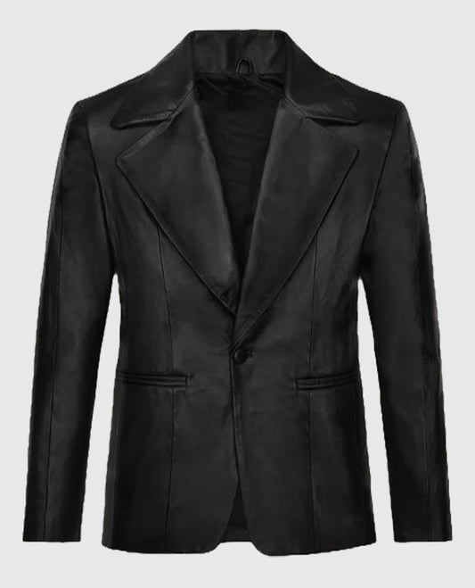 Grammy Awards 2021 Harry Styles Black Leather Blazer