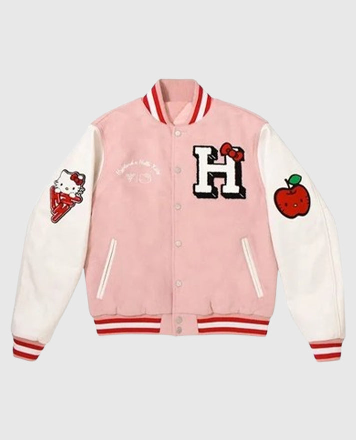 Hello Kitty Pink Varsity Jacket