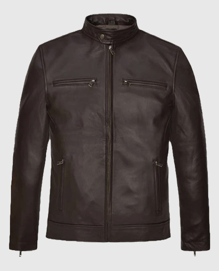 Jason Beghe Chicago P.D. Hank Voight Brown Leather Jacket