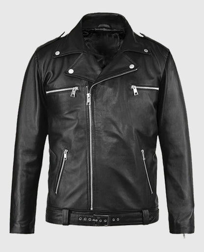 Jeffrey Morgan The Walking Dead Black Leather Jacket