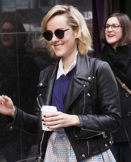 Jena Malone Black Leather Jacket