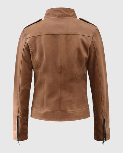 Jennifer Morrison Once Upon A Time Brown Suede Leather Jacket