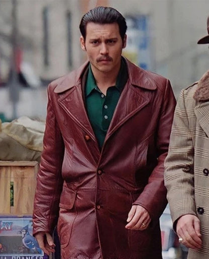 Johnny Depp Donnie Brasco Leather Blazer