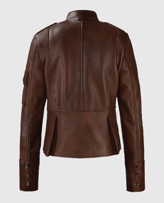 Katherine Heigl Brown Leather Jacket