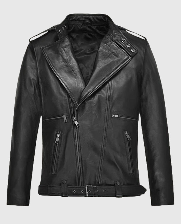 Kevin Hart Black Leather Biker Jacket