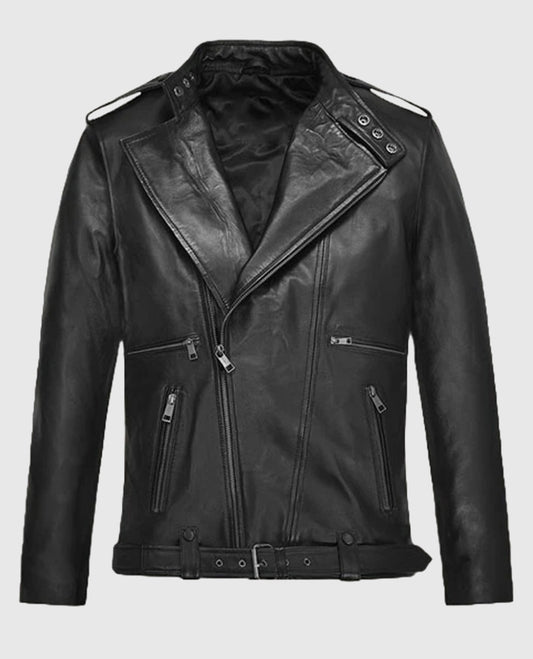Kevin Hart Black Leather Biker Jacket