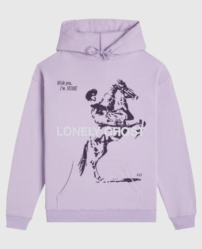 Lonely Ghost purple Hoodie