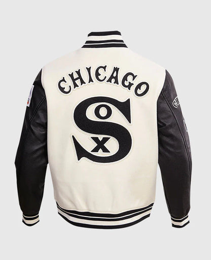 MLB Chicago White Sox Men's Rib Wool Varsity Jacket