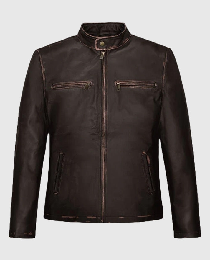 Mark Wahlberg Contraband Brown Leather Jacket