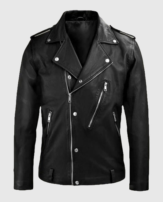 Men's Biker Beast Black Leather Jacket