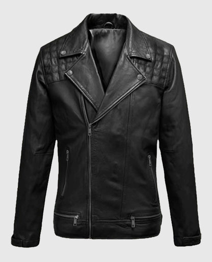 Men's Black Ironwood Biker Leather Jacket