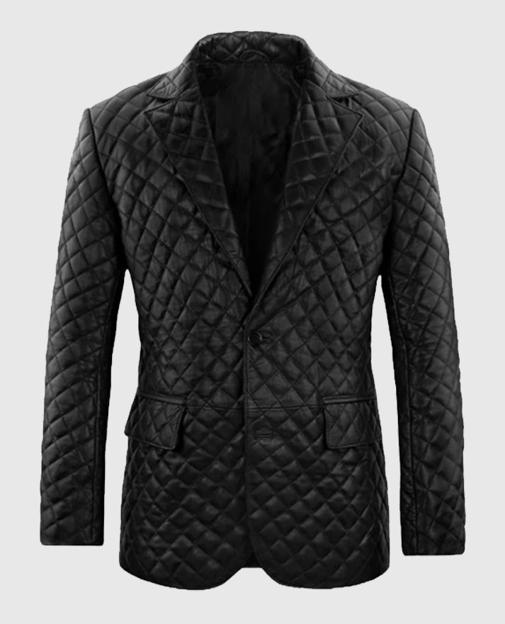 Men's Bocelli Quilted Leather Blazer