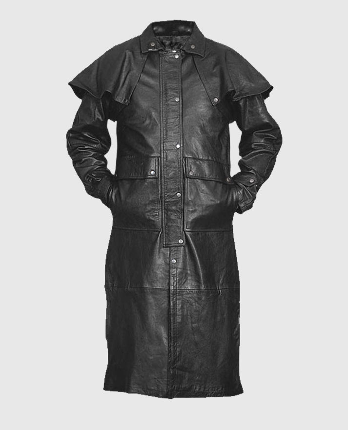 Men's Leather Duster Coat