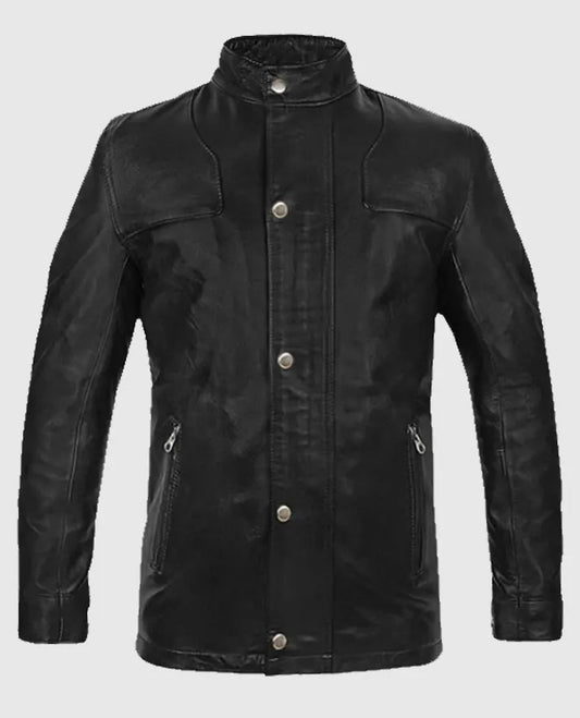 Men's Military Command Leather Jacket
